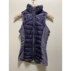 Lululemon Vest Womens‎ Size 4 Down Goose Puffer Purple Grey Full Zip Reversible